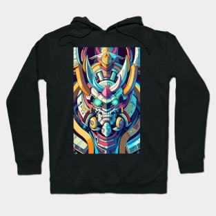 Mecha Oni Samurai Mask Hoodie